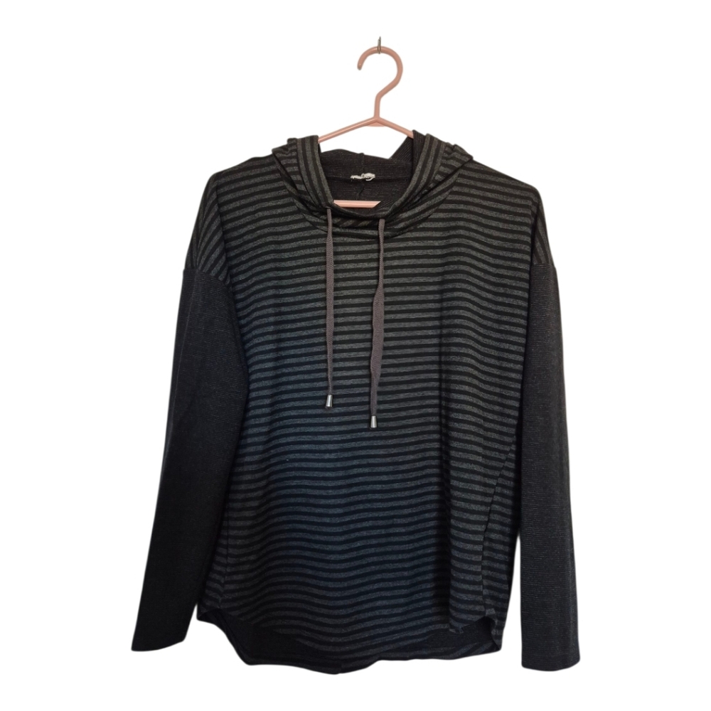 Striped Black and Gray Sweater